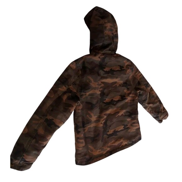 Bass Creek Outfitters Workwear Canvas Sherpa Lined Coat Jacket Size 14/16 Camo - Picture 3 of 9